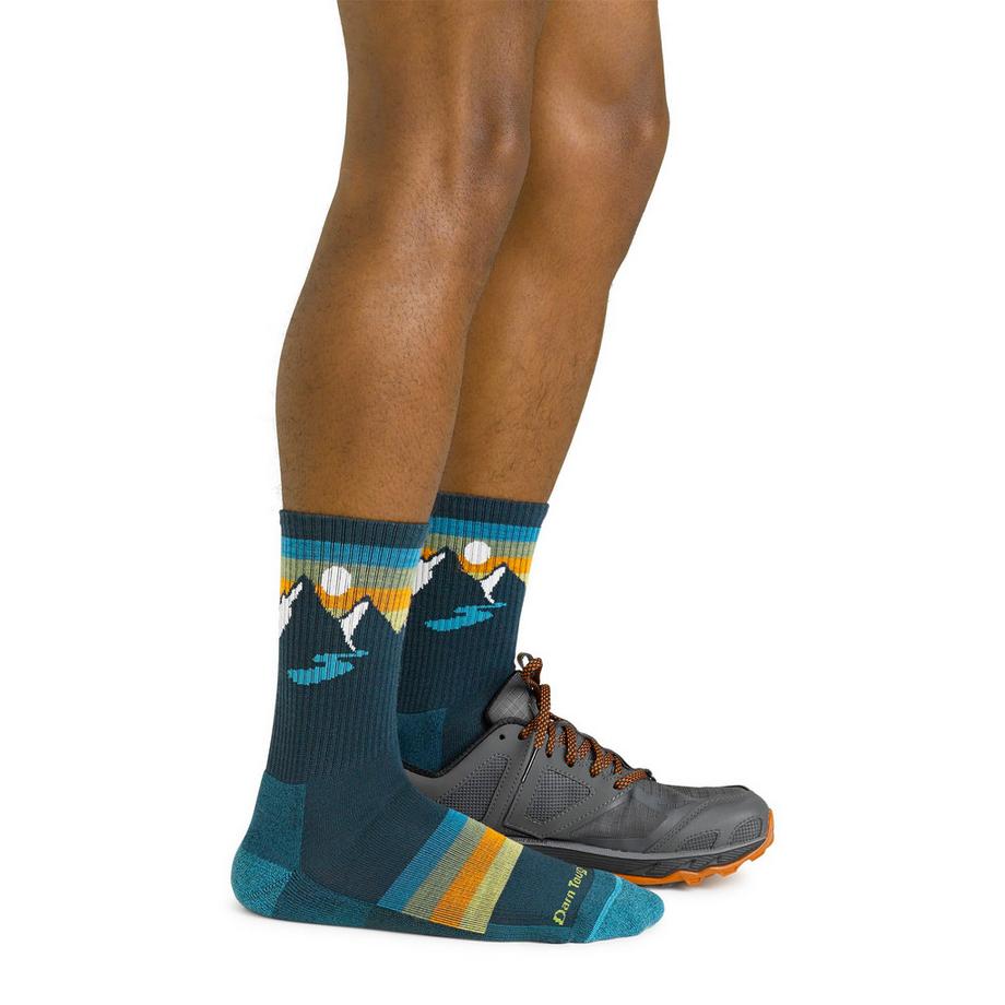 Darn Tough Vermont  Calze Uomo Micro Crew Leggere in Lana per Escursionismo 