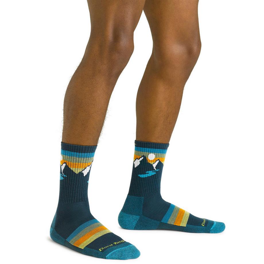 Darn Tough Vermont  Calze Uomo Micro Crew Leggere in Lana per Escursionismo 