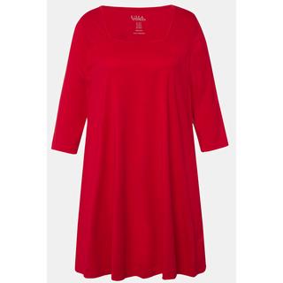 Ulla Popken  Longshirt, A-Linie, Carree-Ausschnitt, 3/4-Arm 