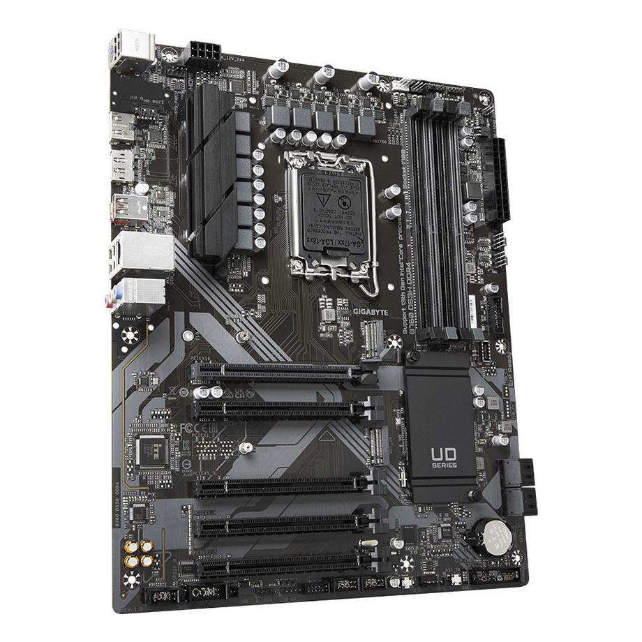 Gigabyte  B760 DS3H DDR4 Motherboard - Unterstützt Intel Core 14. Generation CPUs, 18+2+1 Phasen Digital VRM, bis zu 5333MHz DDR4 (OC), 2xPCIe 4.0 M.2, GbE LAN, USB 3.2 Gen 2 