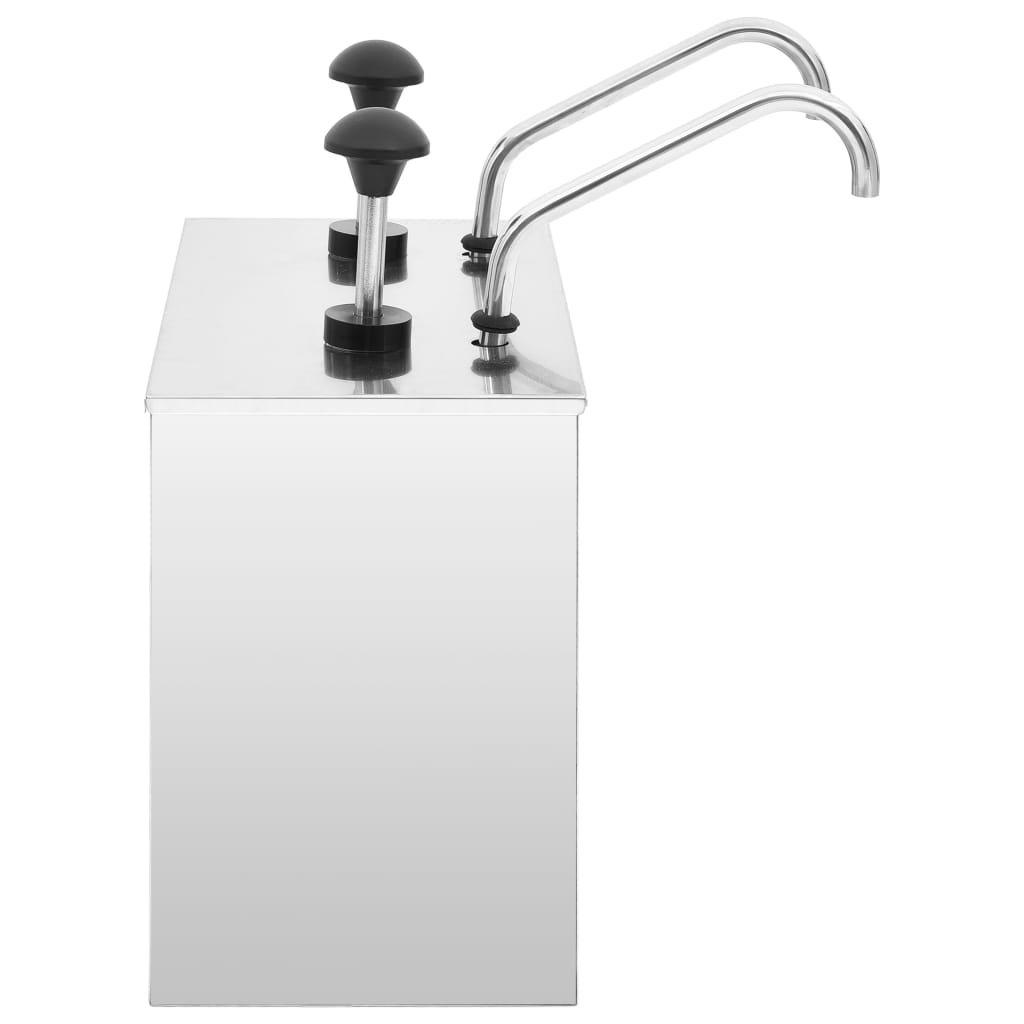 VidaXL Distributeur de sauces acier inoxydable acier  