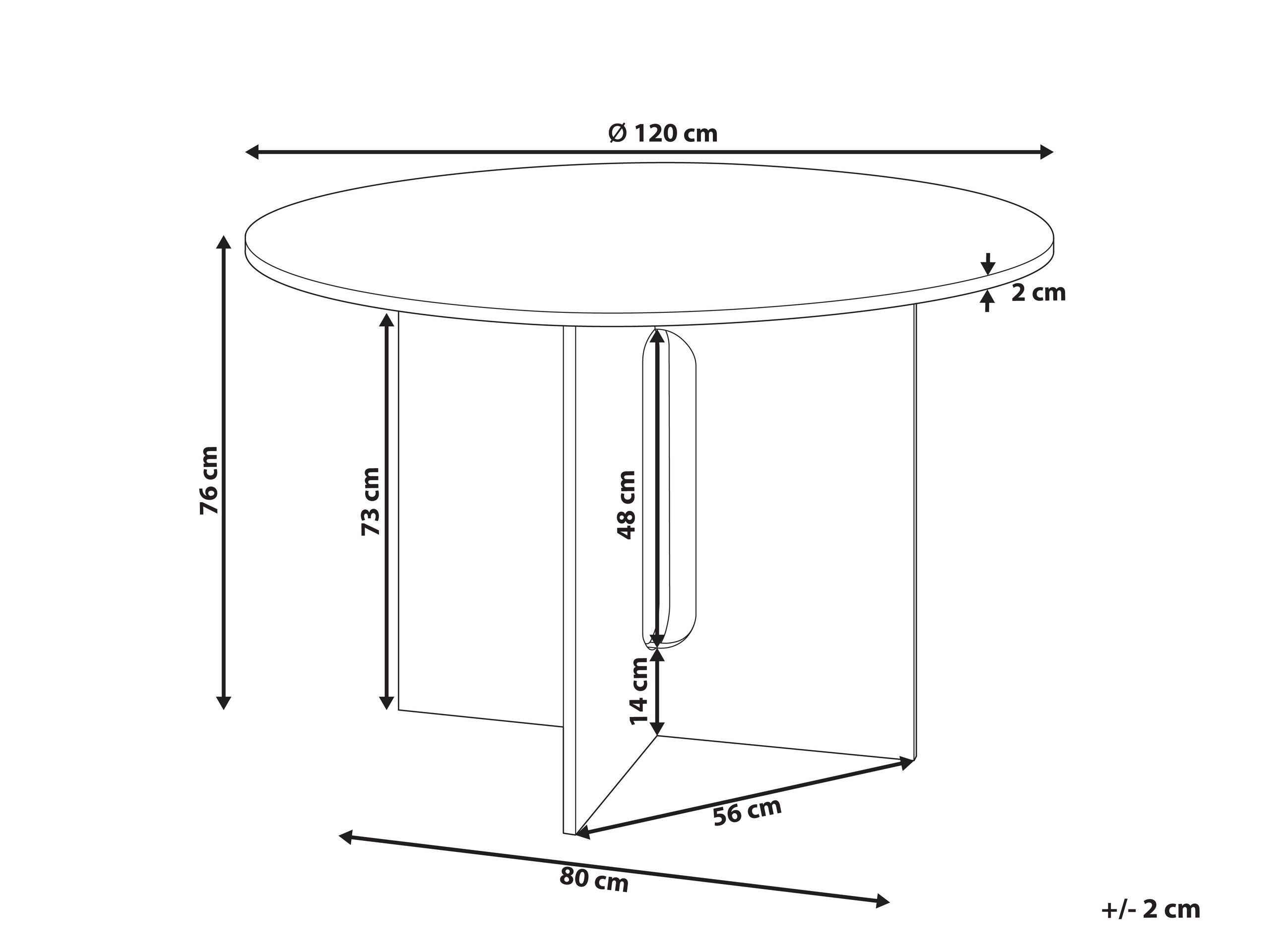 Beliani Table de repas en MDF Moderne CORAIL  