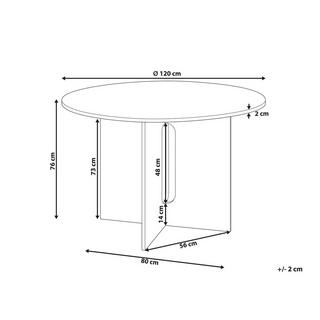 Beliani Table de repas en MDF Moderne CORAIL  