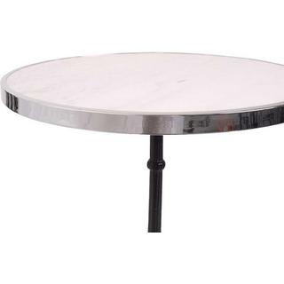 mutoni Table bistrot marbre rond blanc 57x57  