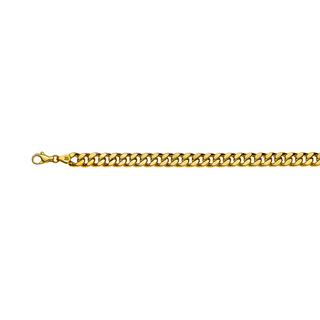 MUAU Schmuck  Bracelet en or jaune 750 semi-solide, 19cm, 8mm 