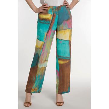 Pantalon Marlene, artwork, jambes larges et droites