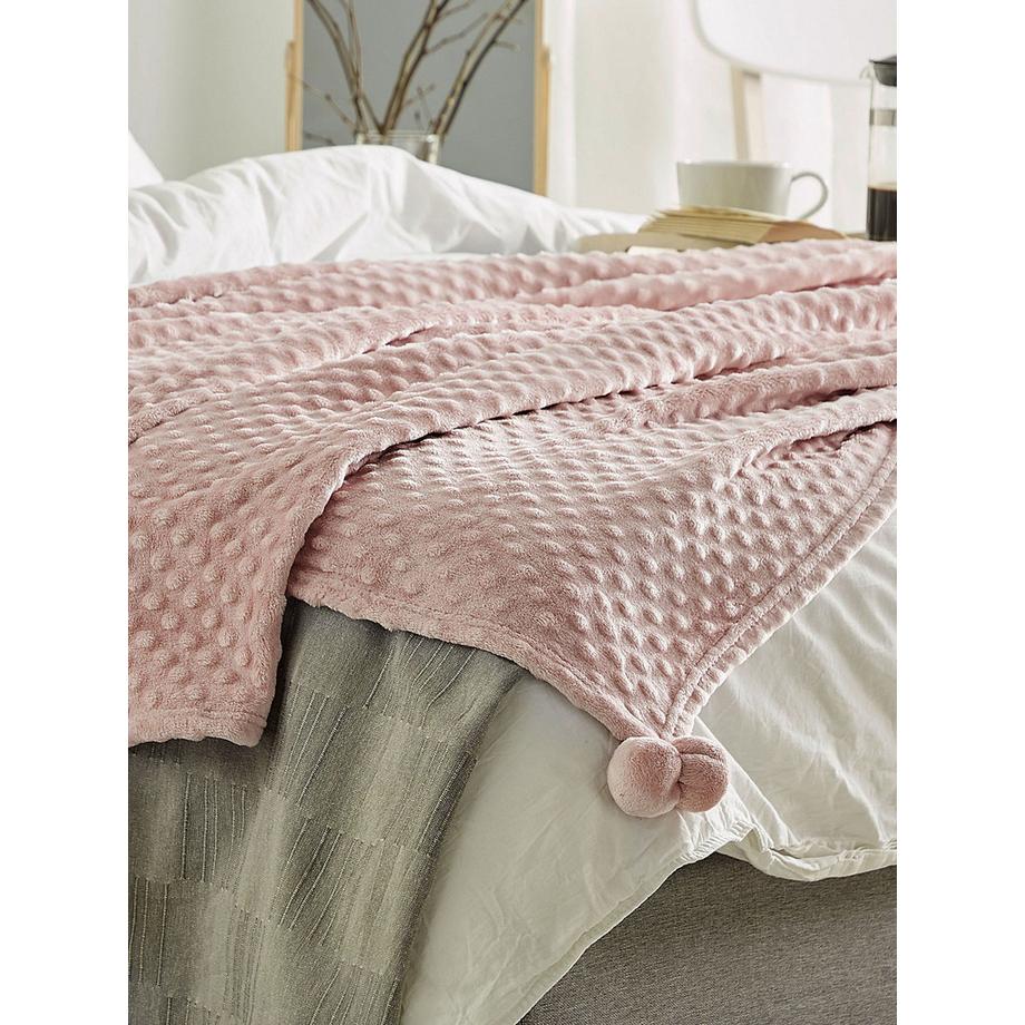 Beliani SAMUR Coperta Morbida Scandinava in Poliestere  