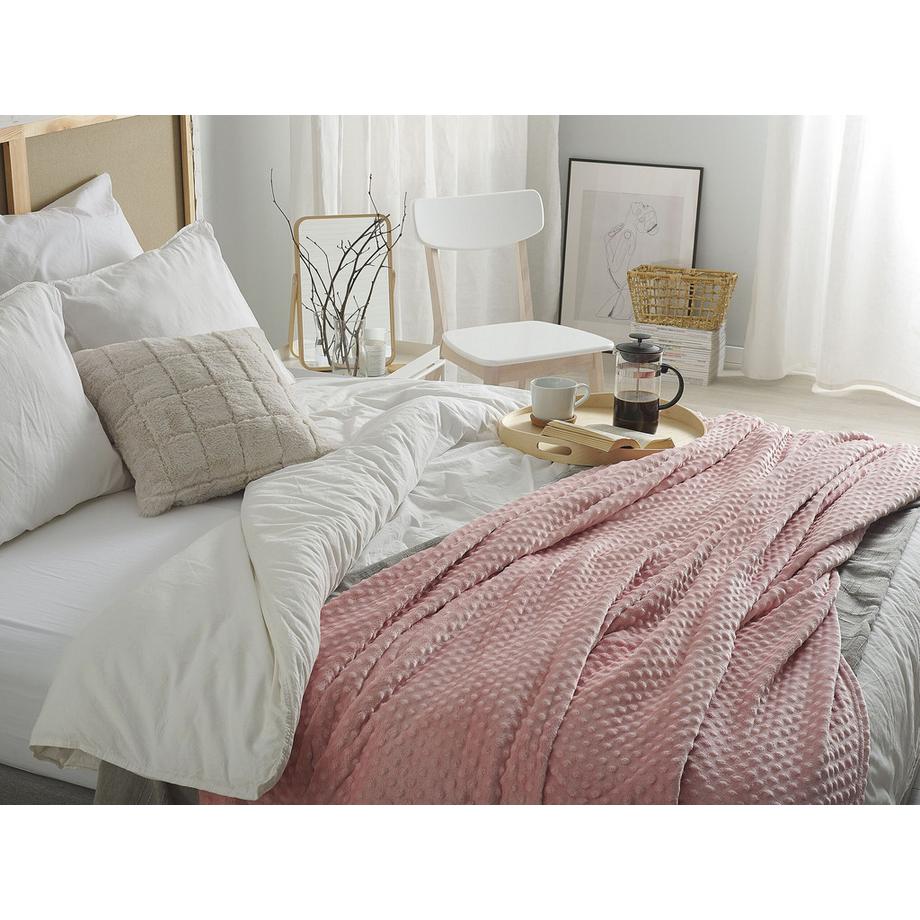 Beliani SAMUR Coperta Morbida Scandinava in Poliestere  