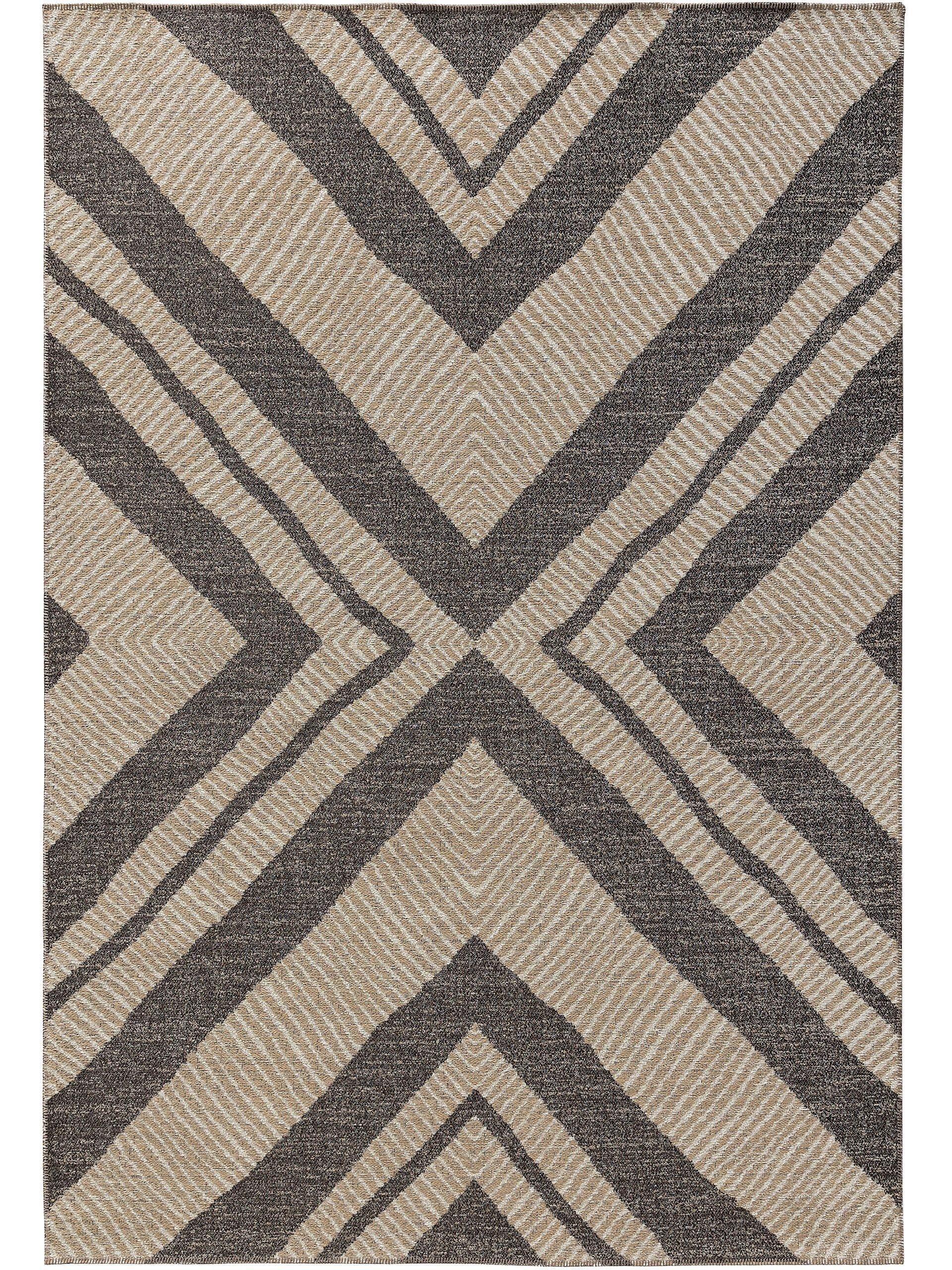 Benuta Tapis tissé à plat Elena Beige/Marron  