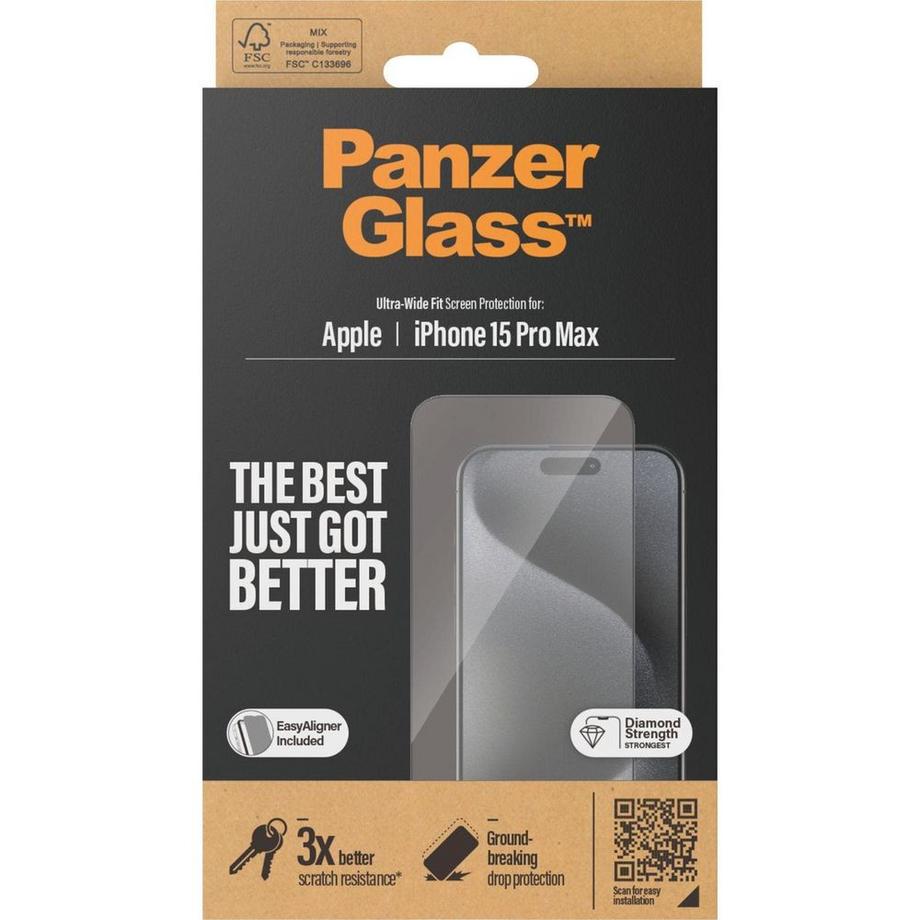 PanzerGlass  Folie iPhone 15 Pro Max Cristal Clear 