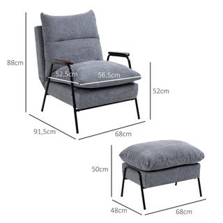 HOMCOM Fauteuil à oreilles  