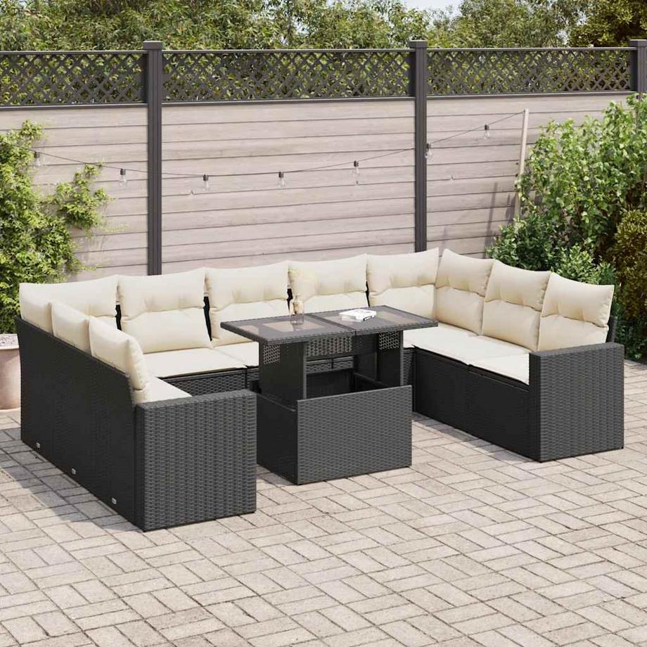 VidaXL Ensemble de canapés de jardin rotin synthétique  