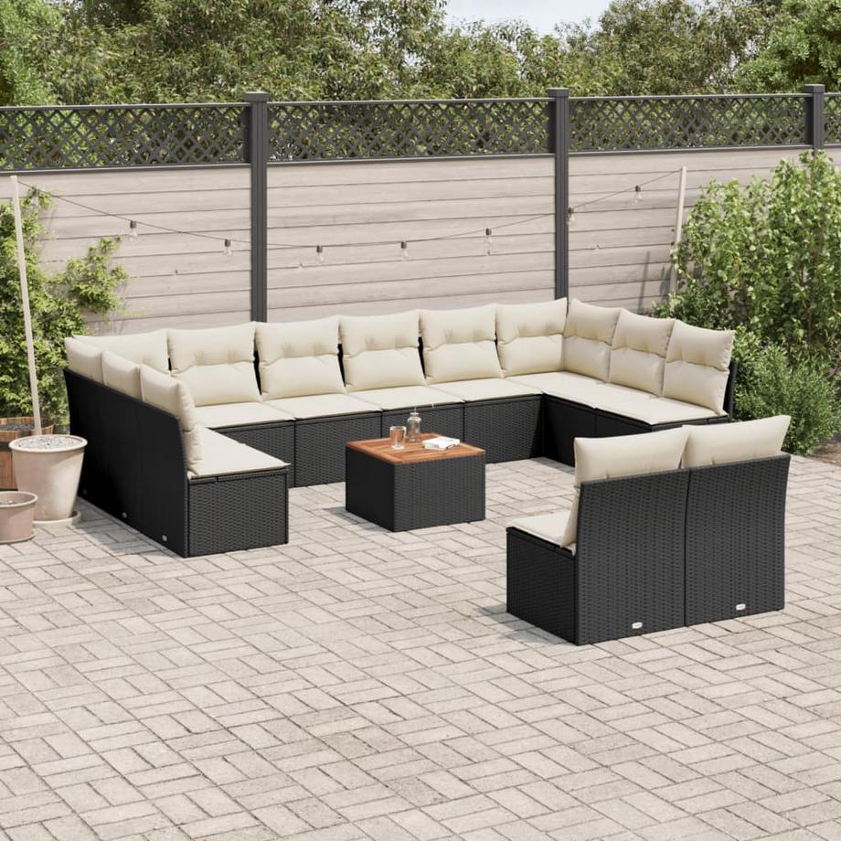VidaXL set divano da giardino Polirattan  