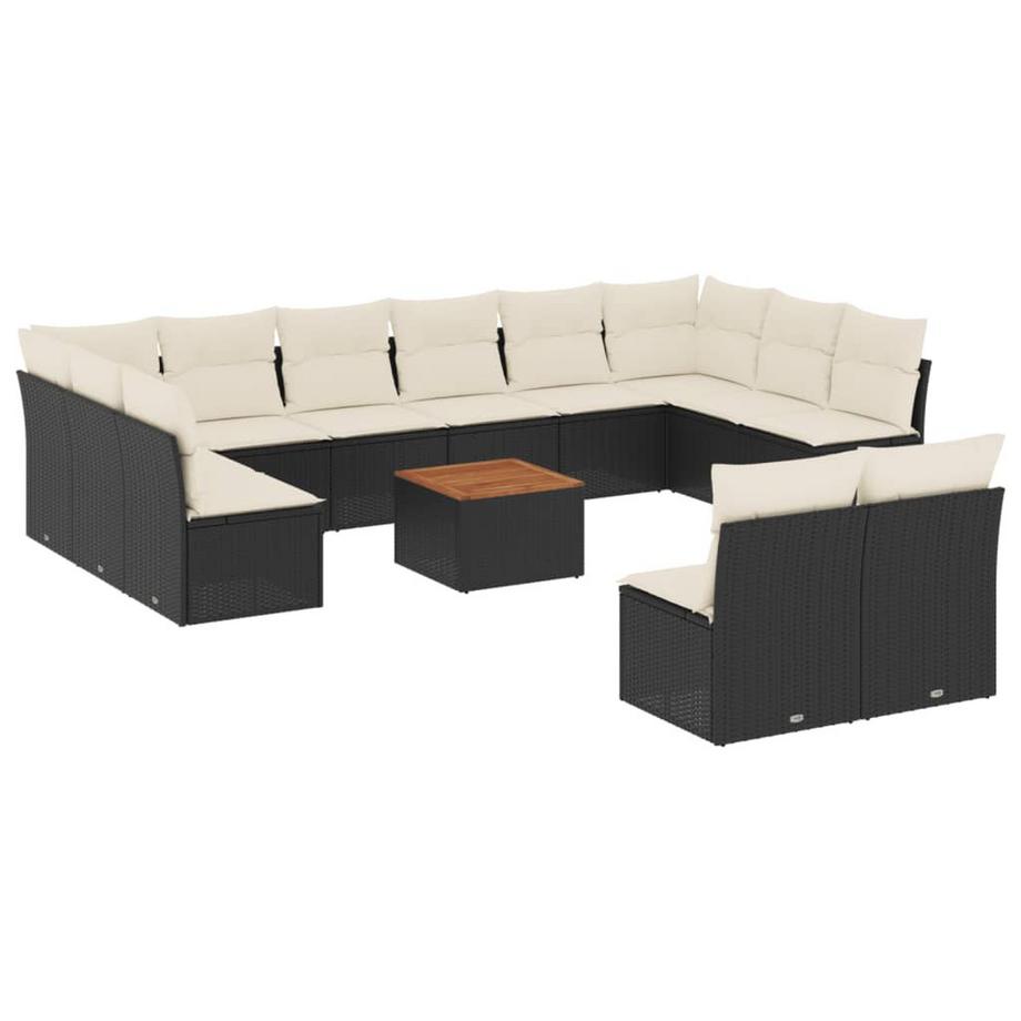 VidaXL set divano da giardino Polirattan  
