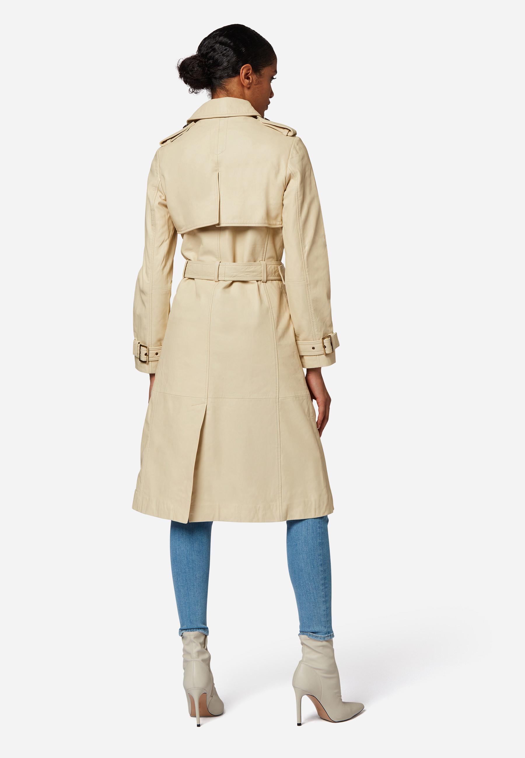 RICANO  Cappotto in pelle per donna Gloria, trench avec col revers 