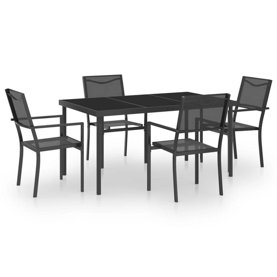 Ensemble de salle à manger d'extérieur acier