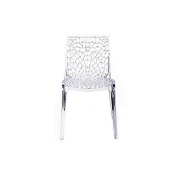 Lot de 2 chaises empilables DIADEME Polycarbonate plein Cristal