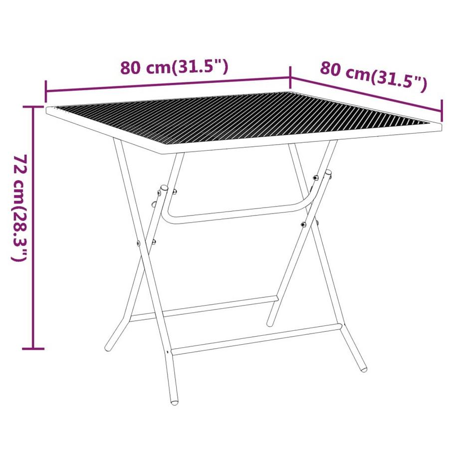 VidaXL set da pranzo per giardino Rete  