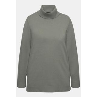 Ulla Popken  Rollkragenpullover, breite Rippbündchen, Langarm 