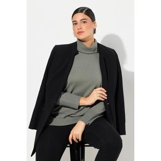 Ulla Popken  Rollkragenpullover, breite Rippbündchen, Langarm 