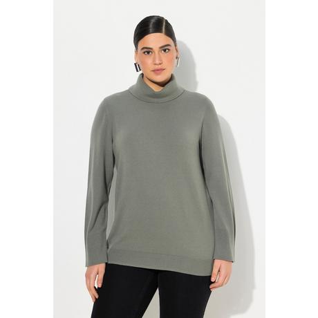 Ulla Popken  Rollkragenpullover, breite Rippbündchen, Langarm 