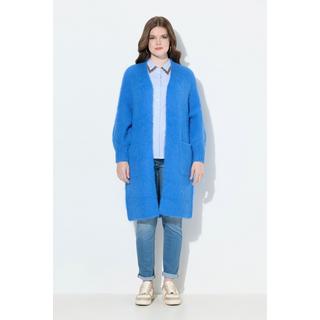 Ulla Popken Long Strickjacke offene Form Langarm  