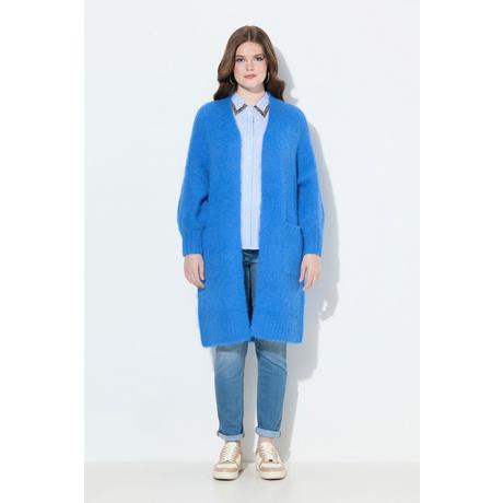 Ulla Popken Long Strickjacke offene Form Langarm  