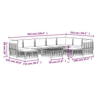 VidaXL Garten lounge set poly-rattan  