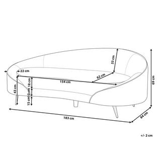 Beliani 3 Sitzer Sofa aus Bouclé Glamourös SAVAR  