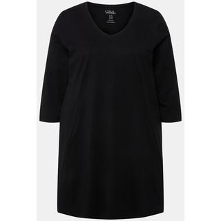 Ulla Popken  Longshirt, Ziernähte, A-Linie, V-Ausschnitt, 3/4-Arm 