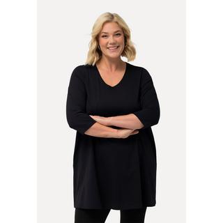 Ulla Popken  Longshirt, Ziernähte, A-Linie, V-Ausschnitt, 3/4-Arm 