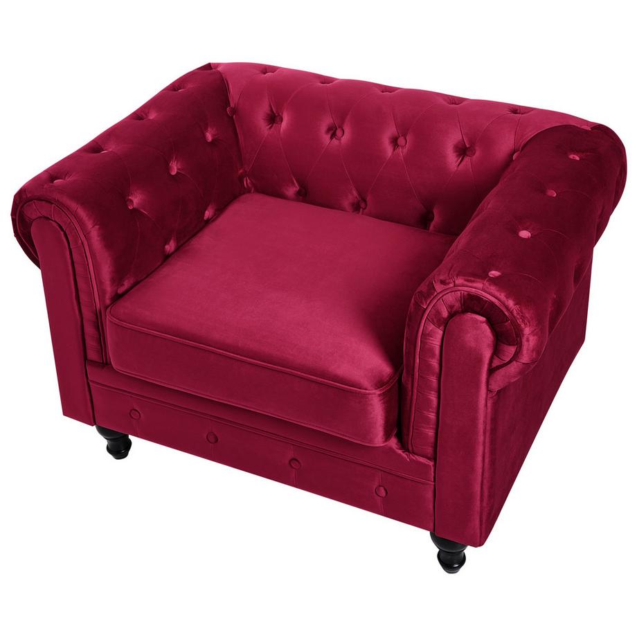 Beliani Sessel aus Samtstoff  CHESTERFIELD  