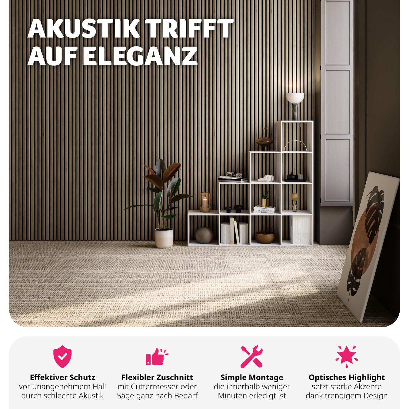 Tectake Set di 2 pannelli acustici Sonic Wall effetto legno  