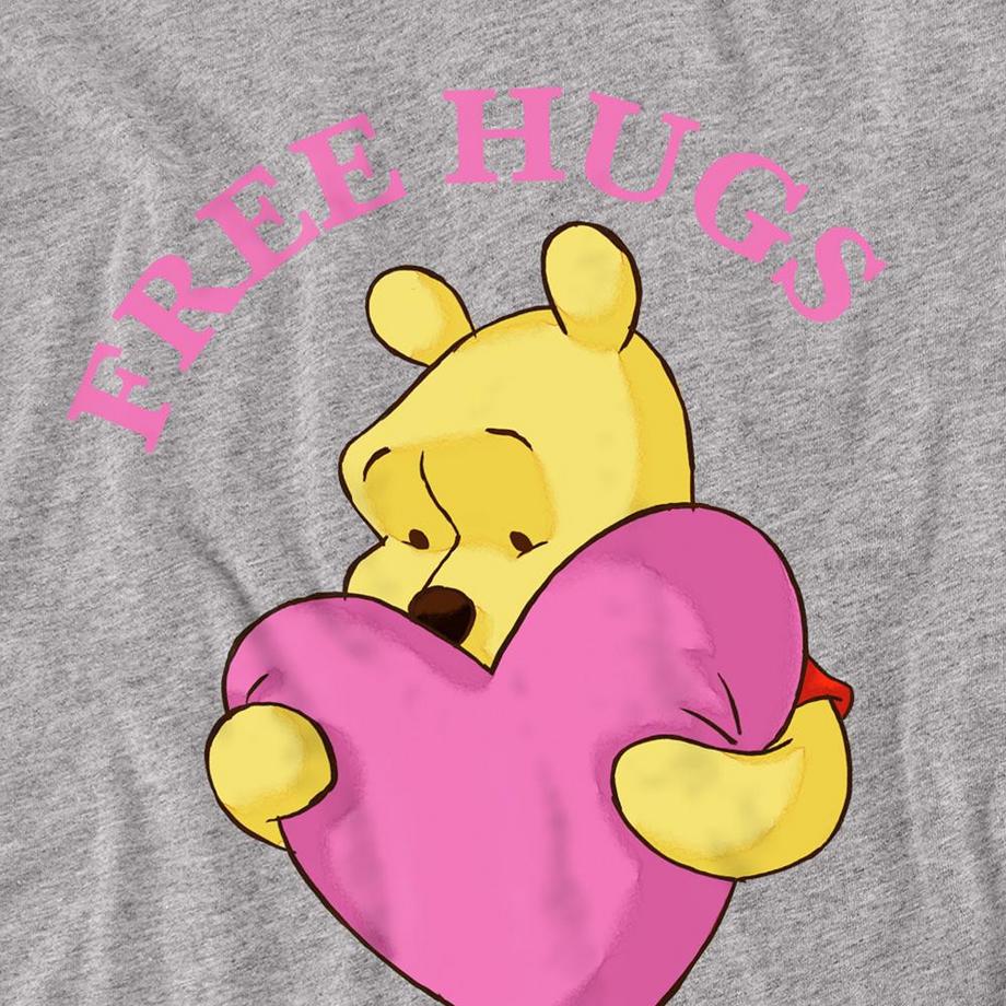 Winnie the Pooh Free Hugs San Valentino T-Shirt Maniche Lunghe  