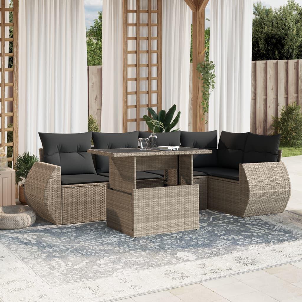 VidaXL set divano da giardino Polirattan  