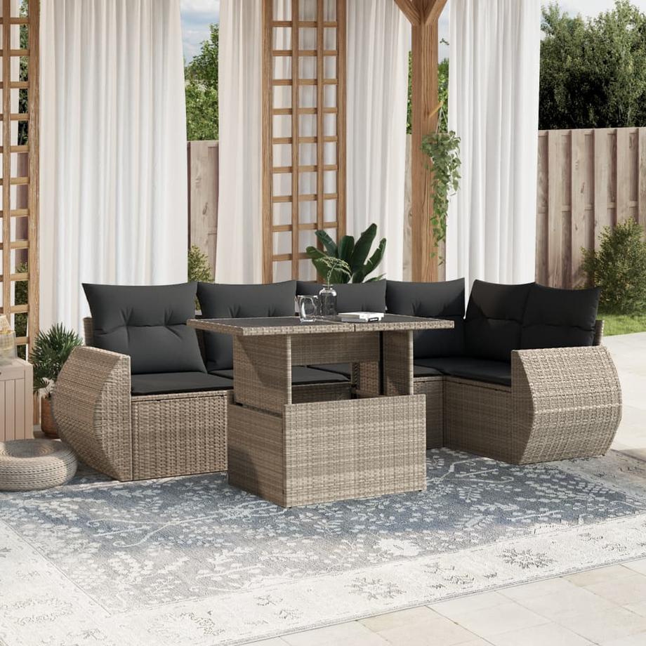 VidaXL Ensemble de canapés de jardin rotin synthétique  