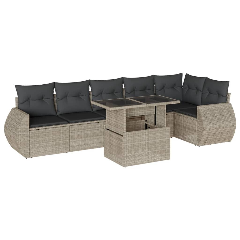 VidaXL set divano da giardino Polirattan  