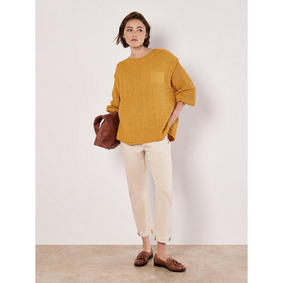 Stepptaschen-Pullover