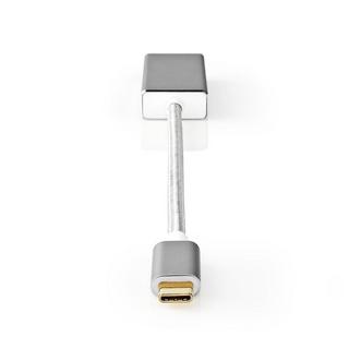 Nedis  USB-C™ Adapter | USB 3.2 Gen 1 | USB-C™ Stecker | Mini DisplayPort Buchse | 0,20 m | Rund | Vergoldet | Geflochten / Nylon | Silber | Karton mit abgedecktem Fenster. 