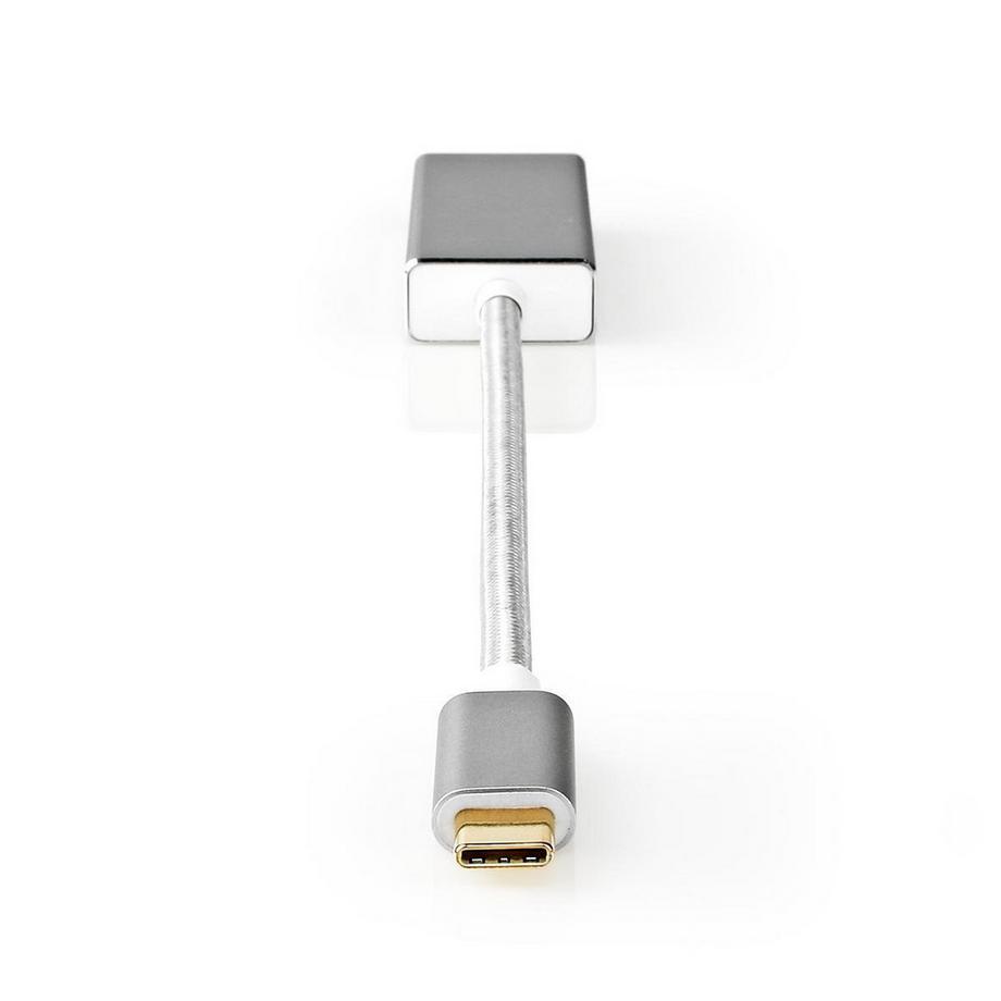 Nedis  Adattatore USB-C™ | USB 3.2 Gen 1 | USB-C™ Maschio | Mini DisplayPort Femmina | 0,20 m | Rotondo | Placcato oro | Intrecciato / Nylon | Argento | Scatola di cartone con finestra coperta. 