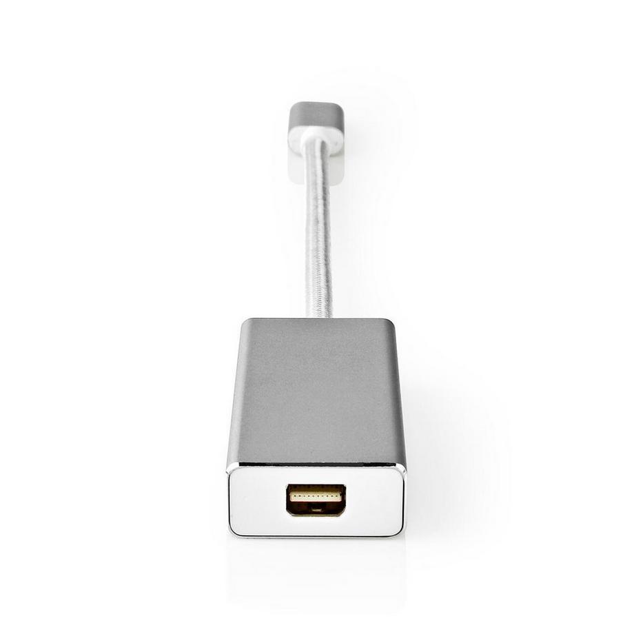 Nedis  Adattatore USB-C™ | USB 3.2 Gen 1 | USB-C™ Maschio | Mini DisplayPort Femmina | 0,20 m | Rotondo | Placcato oro | Intrecciato / Nylon | Argento | Scatola di cartone con finestra coperta. 