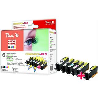 Peach  Tinte Canon Combi Pack Plus m. Chip XL-Füllung CLI-521, 3xPGI-520 