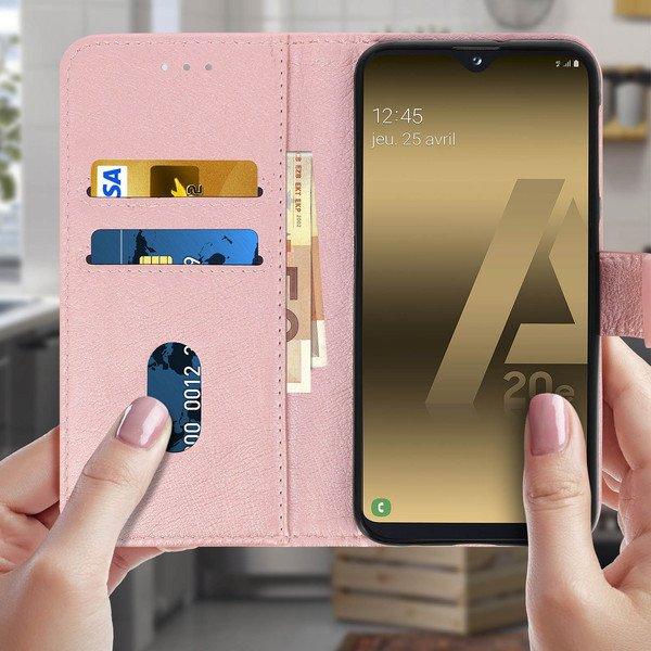 Avizar  Klapphülle Samsung Galaxy A20e Rosegold 