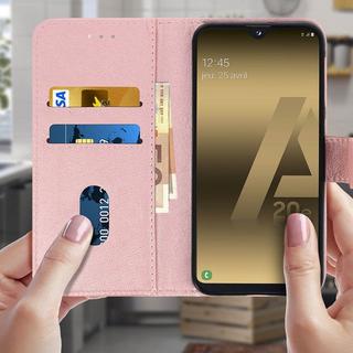 Avizar  Custodia Flip Galaxy A20e Rosa gold 