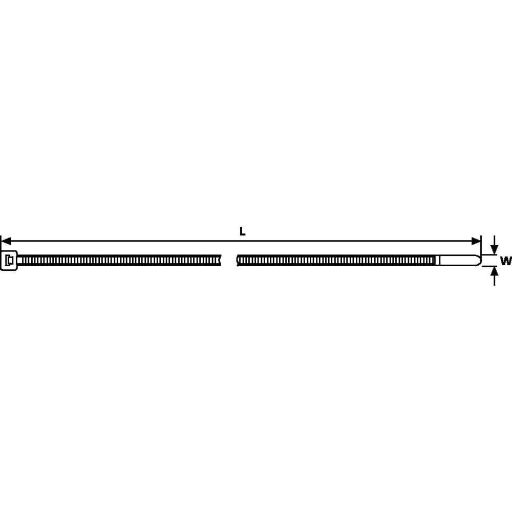 HellermannTyton  T150M-N66-NA-Q1 Kabelbinder 530 mm 8.90 mm Natur Hitzestabilisiert 25 St. 