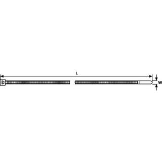 HellermannTyton  T150M-N66-NA-Q1 Kabelbinder 530 mm 8.90 mm Natur Hitzestabilisiert 25 St. 