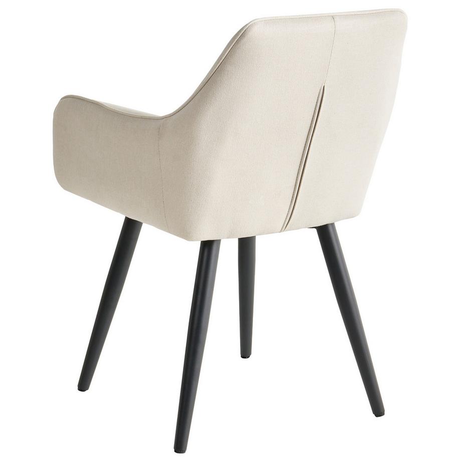 Beliani Set di 2 sedie da pranzo en Lino sintetico Minimalista TIRANO  