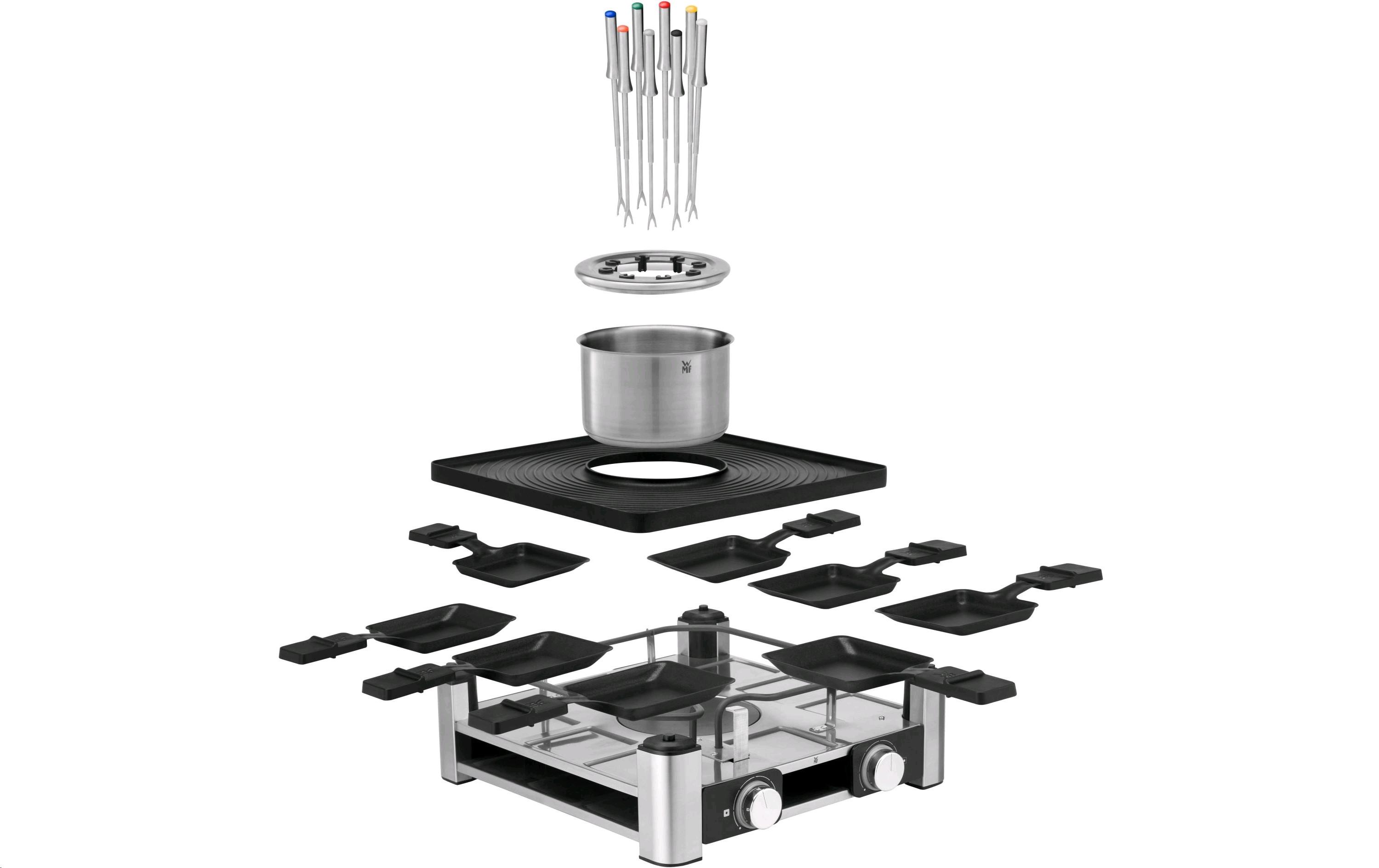 WMF WMF LUMERO 61.3020.1009 GRIGLIA PER RACLETTE 8 PERSONA(E) 1960 W NERO, ACCIAIO INOX  