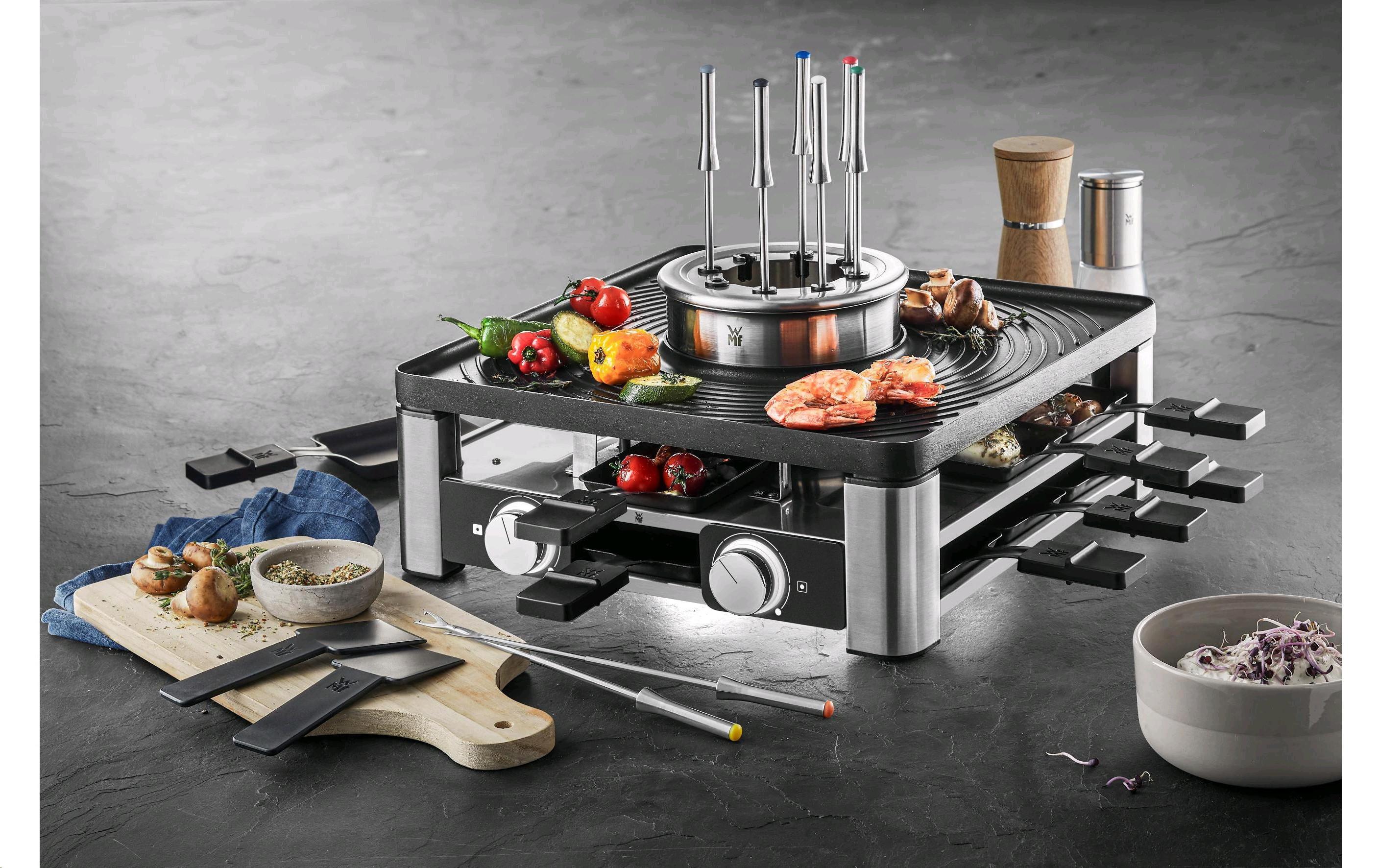 WMF WMF LUMERO 61.3020.1009 GRIGLIA PER RACLETTE 8 PERSONA(E) 1960 W NERO, ACCIAIO INOX  