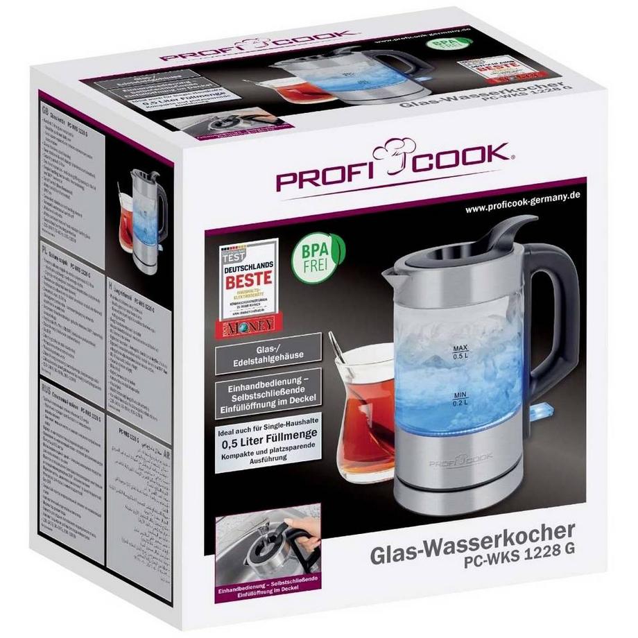 Profi Cook ProfiCook Glas-Wasserkocher PC-WKS 1228 G  